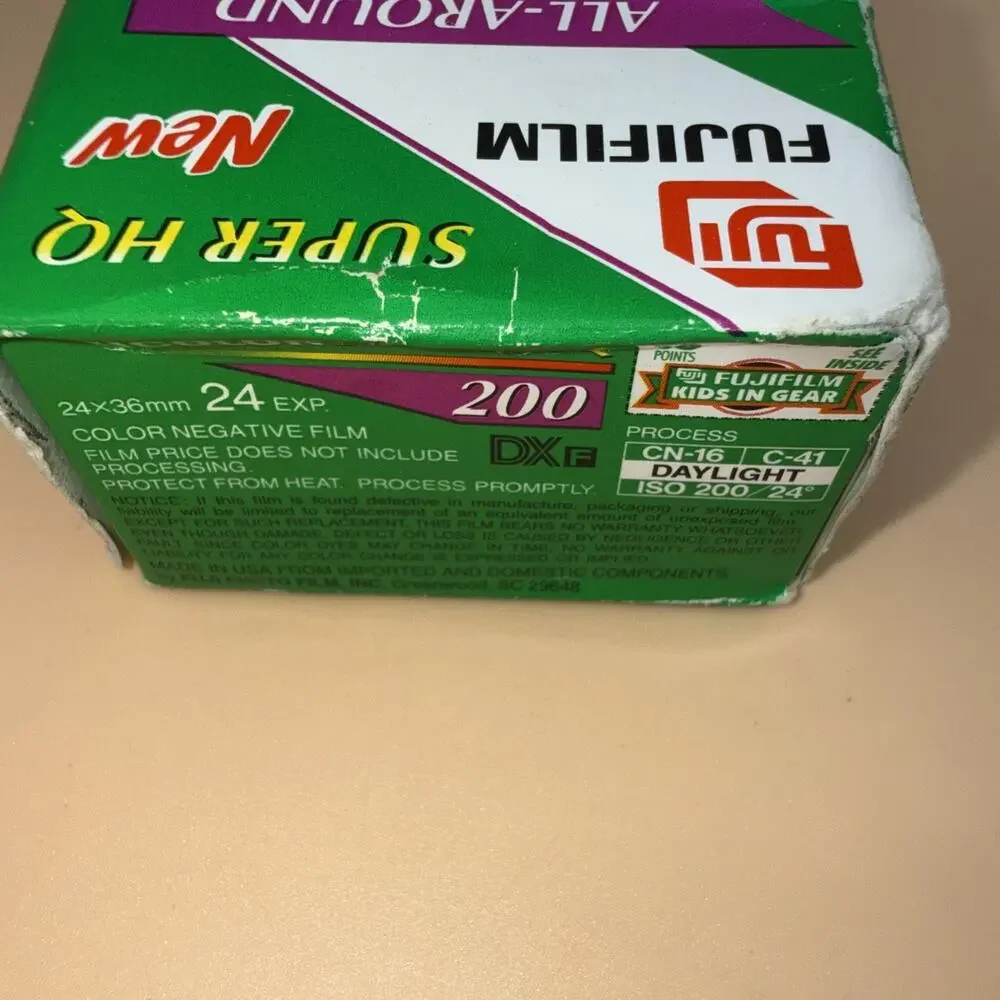 Vintage FUJIFILM 35mm Fujicolor Super HQ 200 Speed 24 EXP. Film NOS (expired)